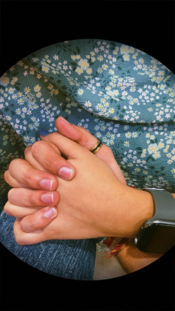 Holding hands